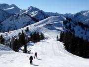 Perfect geprepareerde piste op de Roßkopf