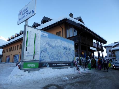 Lombardije: oriëntatie in skigebieden – Oriëntatie Ponte di Legno/​Tonale/​Presena-gletsjer/​Temù (Pontedilegno-Tonale)