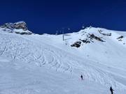 Uitzicht op de afdalingen Hockenhorn en Petersgrat