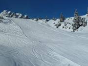 Afdaling bij de Glattjochbahn