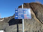 Informatiebord in het skigebied