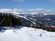 Uitzicht vanaf de Hromovka op de Medvědín