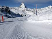 Vers geprepareerde piste in Zermatt