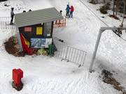 Pistekaart bij de sleeplift