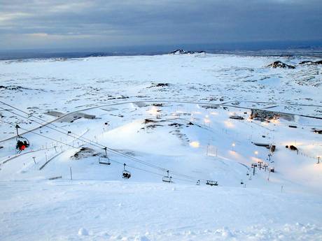 IJsland: Grootte van de skigebieden – Grootte Bláfjöll
