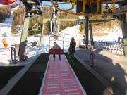 Het personeel is aanwezig bij de liften in Civetta.