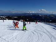 Skiles in het skigebied