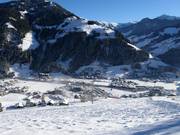 Uitzicht op de accommodaties in Großarl