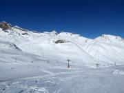 Uitzicht vanaf Corviglia richting Las Trais Fluors