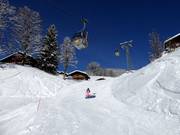 Gemakkelijke piste Bodmi naar het dalstation