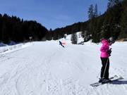 Makkelijke afdaling naar het middenstation Bergläger