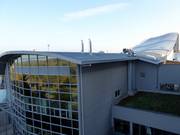 Uitzicht op de skihal vanuit Hotel Fire & Ice