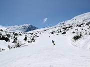 Piste Markudjik 3 met uitzicht op de Musala (2.925 m)
