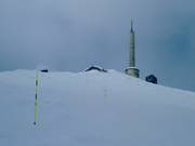 De skiroute vanaf de Gaustatoppen