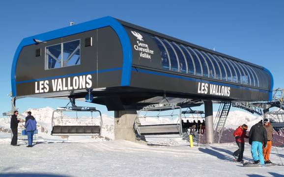 Skiliften Vallée de la Guisane – Liften Serre Chevalier – Briançon/Chantemerle/Villeneuve-la-Salle/Le Monêtier-les-Bains