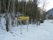 Pistebewegwijzering in het skigebied