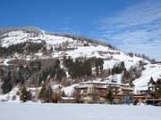 Uitzicht vanaf Sillian op het skigebied