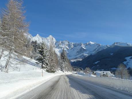 Dachsteingebergte: bereikbaarheid van en parkeermogelijkheden bij de skigebieden – Bereikbaarheid, parkeren Ramsau am Dachstein – Rittisberg