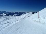 Start van de skiroute Mellental