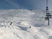 Diep sneeuwgebied onder de Cima Paganella