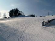 Geprepareerde piste bij de Bleamlalm