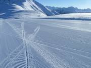 Geprepareerde piste op de Venet