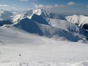 Brede hellingen leiden van de Kasprowy Wierch naar het dal