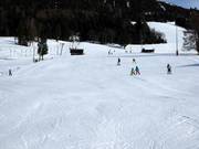 Beginnerspiste bij het dalstation bij de Lisslift