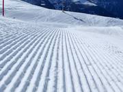 Perfect geprepareerde afdaling in Bellwald