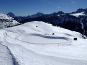 Sneeuwbekken in Arabba