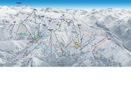 Pistekaart Les Sybelles – Le Corbier/La Toussuire/Les Bottières/St Colomban des Villards/St Sorlin/St Jean d’Arves