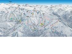 Pistekaart Les Sybelles – Le Corbier/La Toussuire/Les Bottières/St Colomban des Villards/St Sorlin/St Jean d’Arves