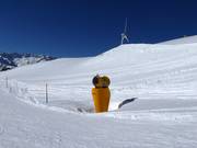Krachtige sneeuwkanon op de Nätschen