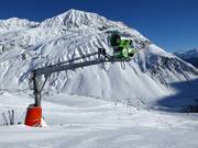 Krachtige sneeuwkanonnen in Galtür