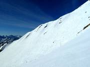 Freeride-terrein onder het bergstation