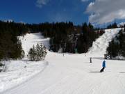 Afdaling Hyttlibakken met buckelpiste
