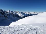 Moeilijke variant van het Weißseejoch naar Melag in Zuid-Tirol (zonder liftverbinding)