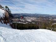 Steil stuk in het bovenste gedeelte bij de gondelbaan