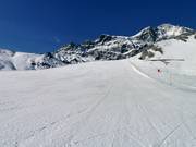 Uitnodigende piste bij de Langenstein