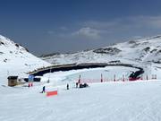 Opslagvijver in het skigebied Sierra Nevada