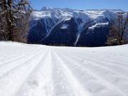 Perfect geprepareerde afdaling in Bellwald