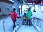 Zeer behulpzaam personeel bij de stoeltjeslift