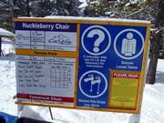 Informatiebord bij het begin van de lift