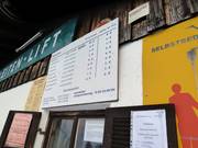 Informatie bij het begin van de lift