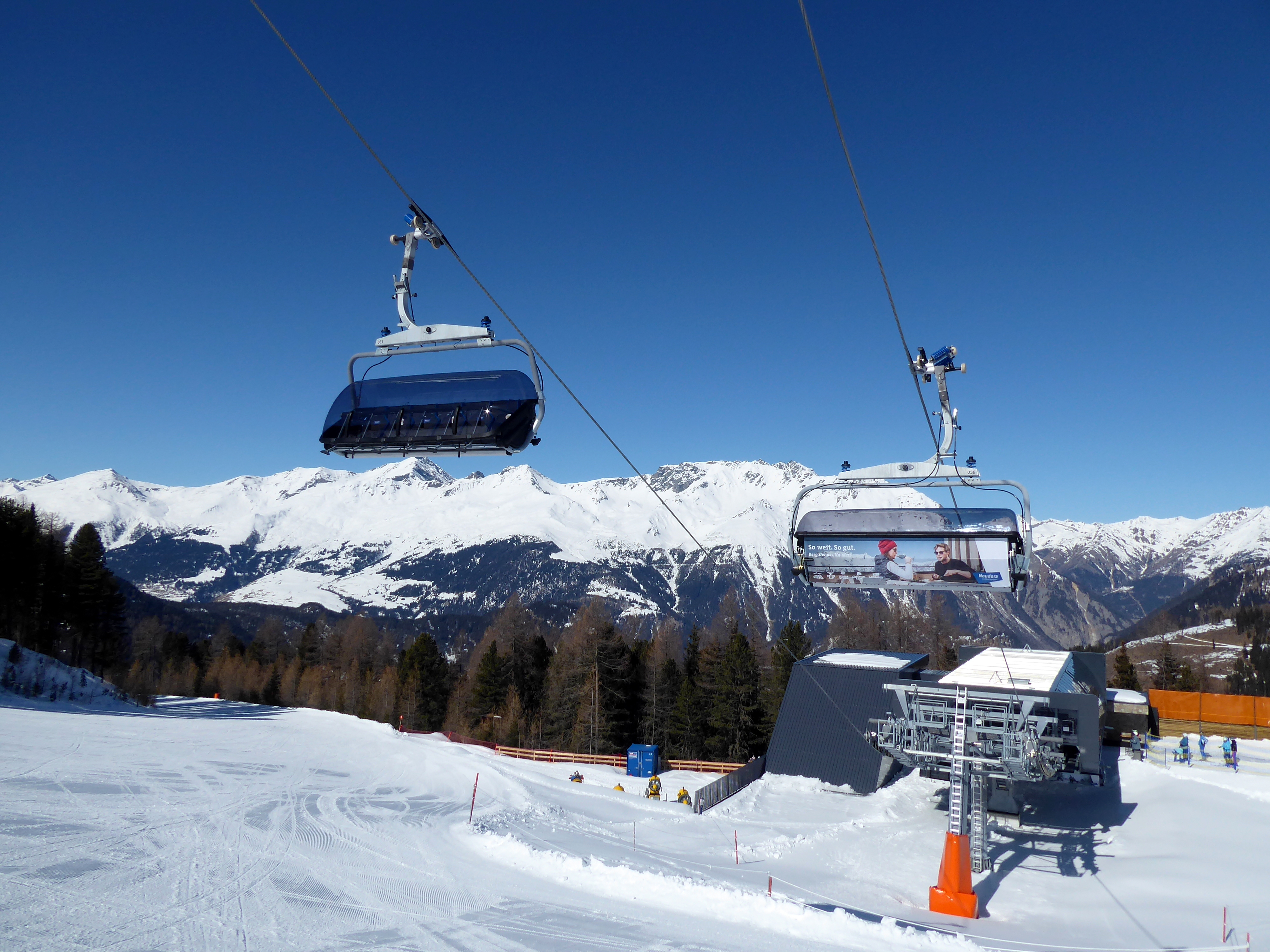 Alle skiliften/kabelbanen in het skigebied Nauders am Reschenpass – Bergkastel