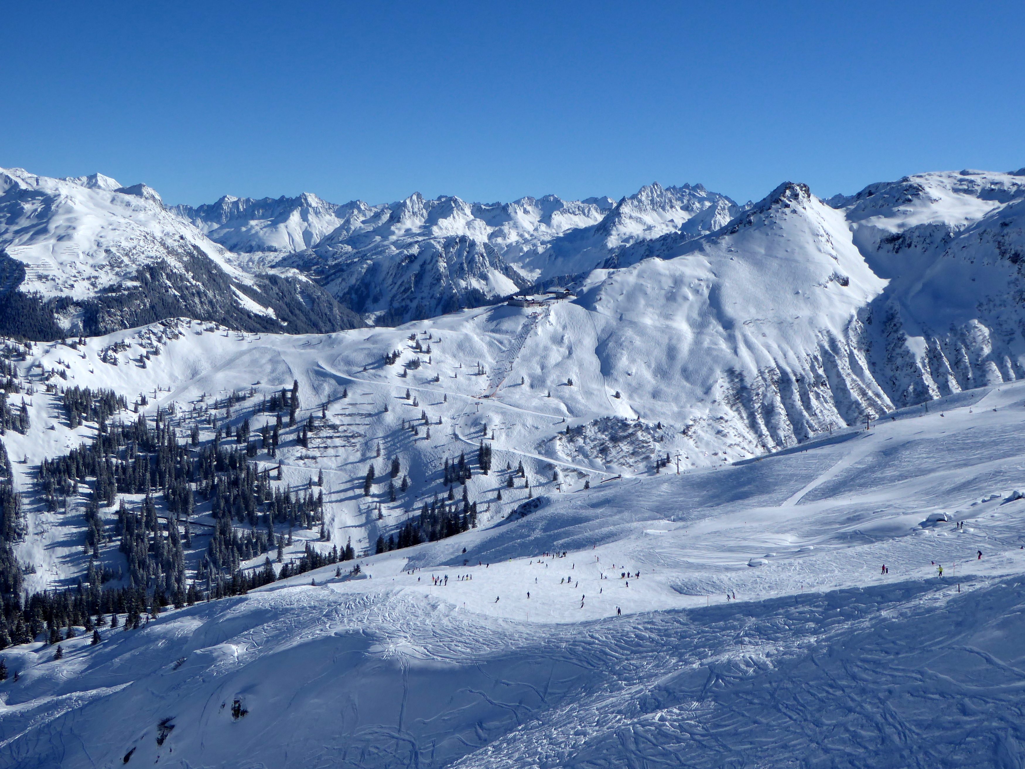 Beelden van het skigebied Silvretta Montafon