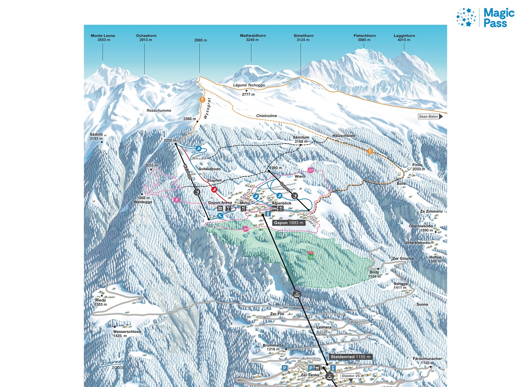 Skigebied Gspon (Staldenried)
