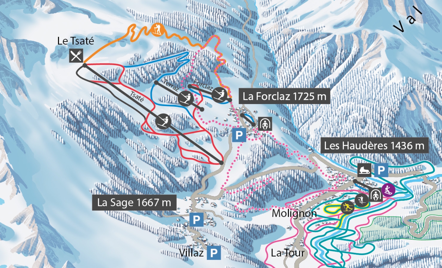 Skigebied La Forclaz