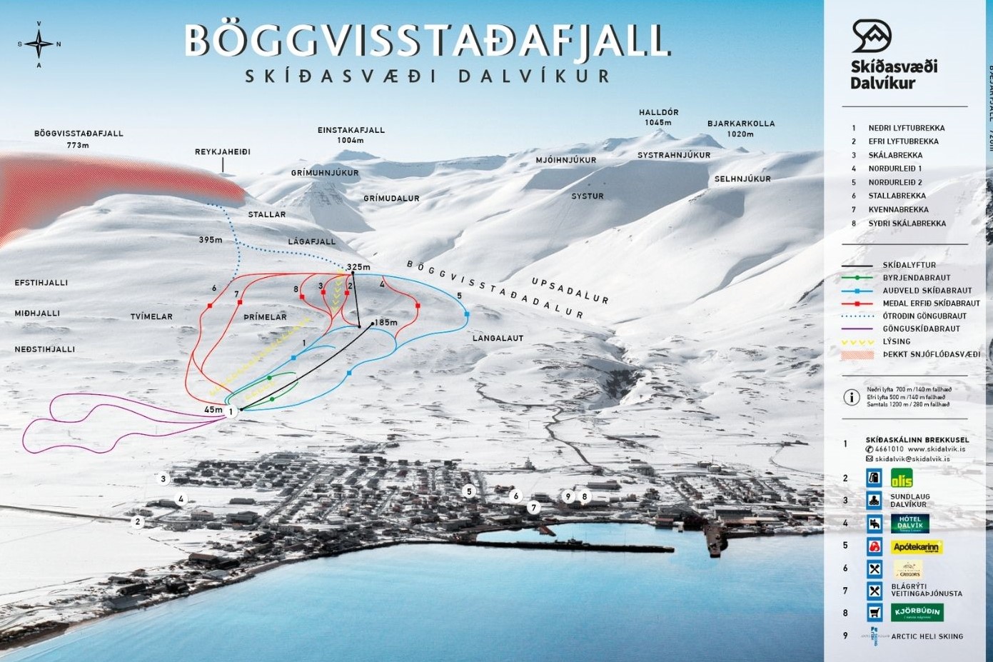Skigebied Dalvík
